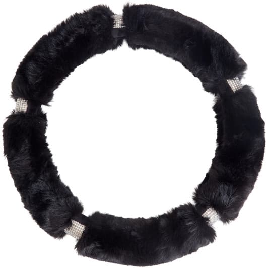 Чехол на руль Vitol VLOD-24FA6 M мех цвет черный