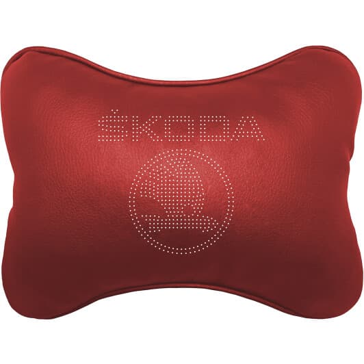 Подушка-підголовник StatusCASE червона Skoda ap0011202