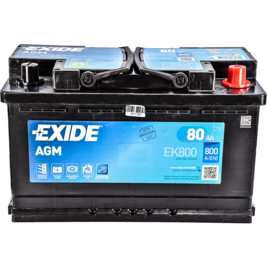 Аккумулятор Exide 6 CT-80-R Start-Stop AGM EK800