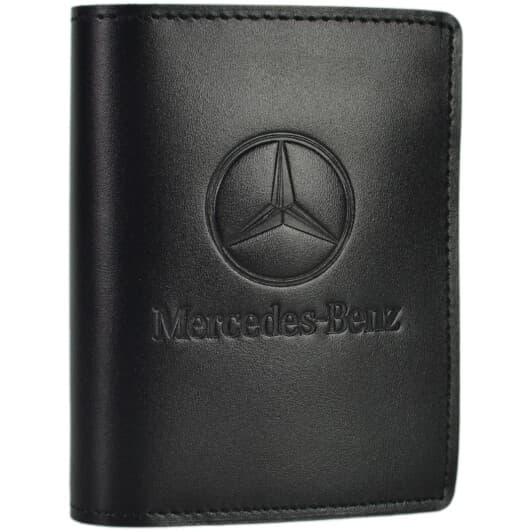 Портмоне-органайзер Poputchik 5070-035 з логотипом Mercedes-Benz колір чорний