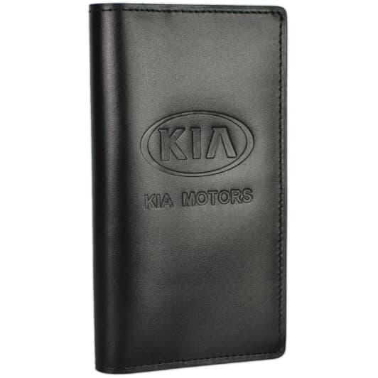 Портмоне-органайзер Poputchik 4023-029 с логотипом KIA цвет черный