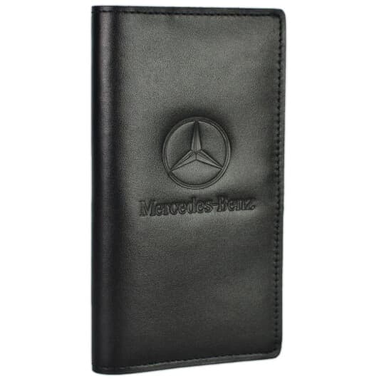 Портмоне-органайзер Poputchik 4023-035 з логотипом Mercedes-Benz колір чорний