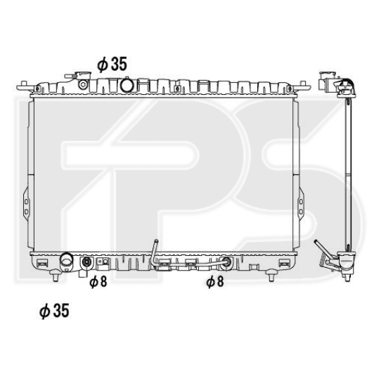 FP32A673 FPS Радиатор охлаждения двигателя
