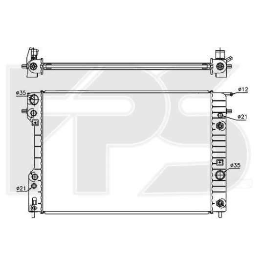 FP52A319 FPS Радіатор охолодження двигуна для Opel Omega