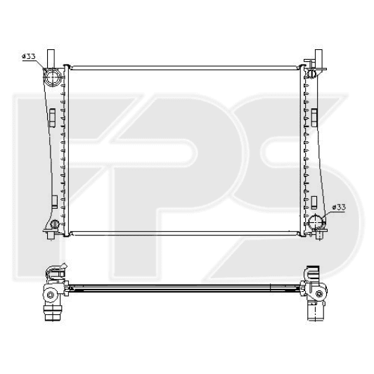 FP28A188 FPS Радіатор охолодження двигуна