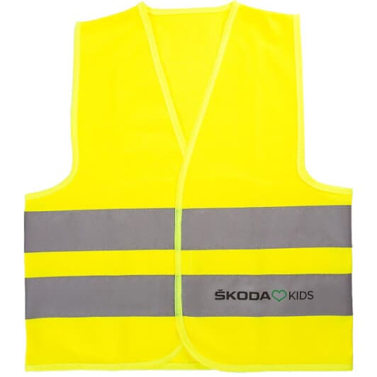 Жилет светоотражающий VAG желтый детский с вертикальными полосами