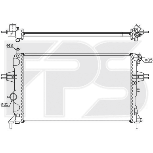 FP52A288 FPS Радиатор охлаждения двигателя