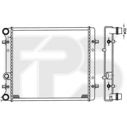 FP64A433 FPS Радиатор охлаждения двигателя