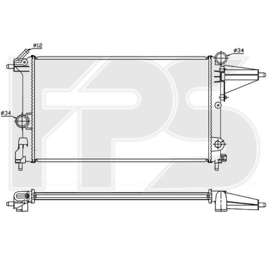 FP52A252 FPS Радиатор охлаждения двигателя для Opel Vectra