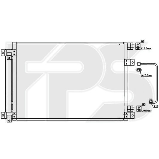 FP67K433 FPS Радиатор кондиционера для Subaru Tribeca