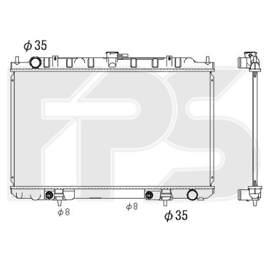 FP50A75 FPS Радиатор охлаждения двигателя