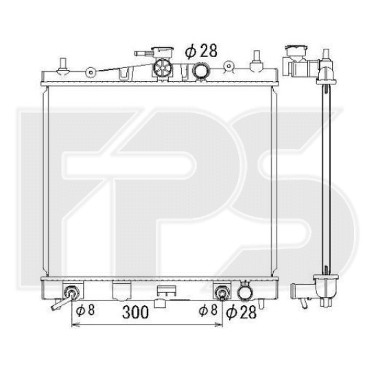 FP50A1347 FPS Радиатор охлаждения двигателя