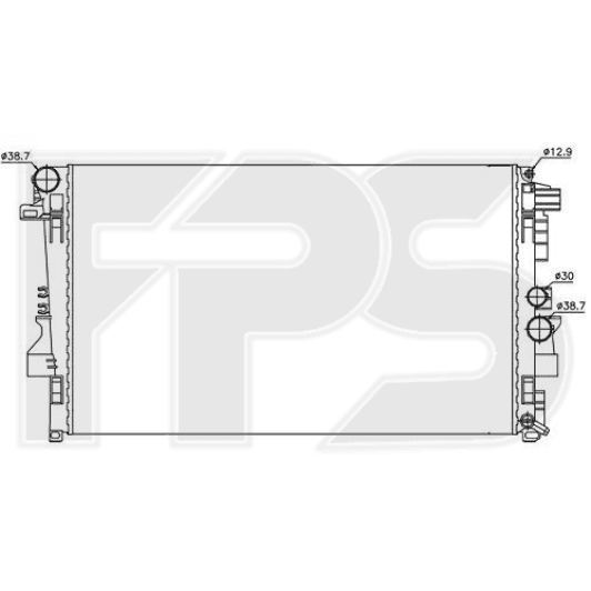 FP46A16 FPS Радиатор охлаждения двигателя
