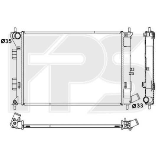 FP32A906 FPS Радиатор охлаждения двигателя