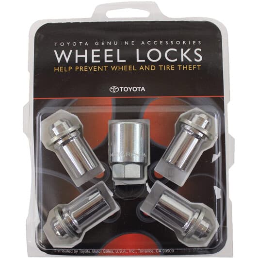 Комплект гайок-секреток із ключем Toyota 0027600901