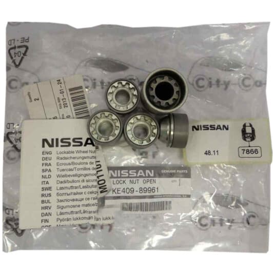 Комплект гайок-секреток із ключем Nissan ke40989961