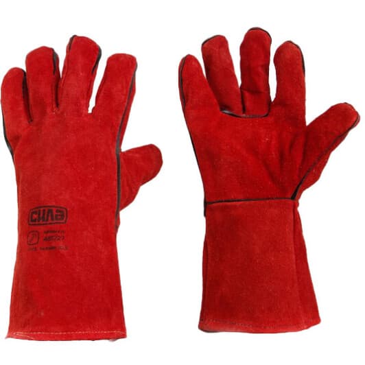 Краги Сила замшеві червоні