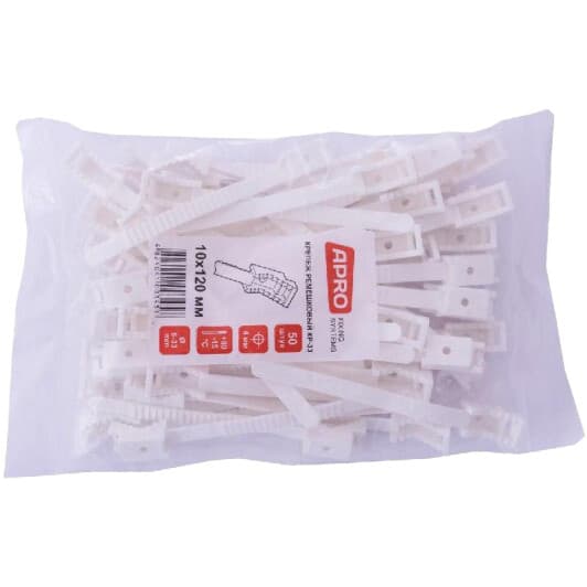 Стяжка с монтажной платформой Apro KR-33W 120 мм 10 мм 50 шт