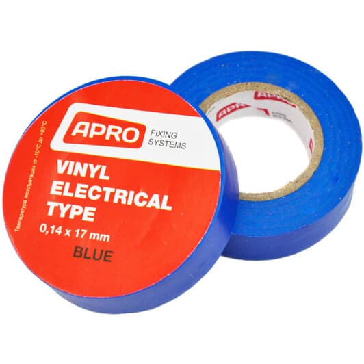 Изолента Apro et25blue синий ПВХ 17мм x 25 м