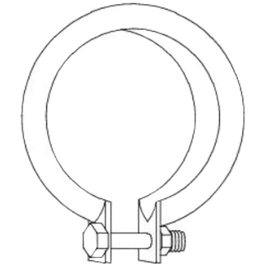 Хомут MTS 028228 неразъемный с разрезной скобой 1 шт
