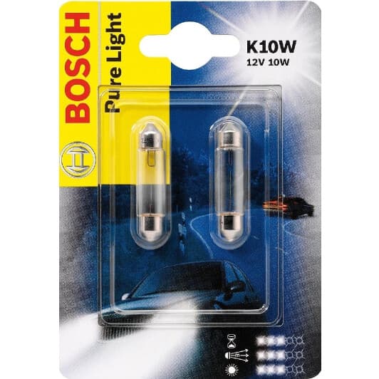 Автолампа Bosch Pure Light C10W SV8,5-8 10 W прозрачная 1987301014
