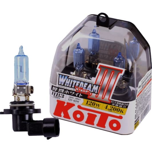 Автолампа KOITO WhiteBeam ver. III HB3 P20d 65 W прозоро-блакитна p0756w