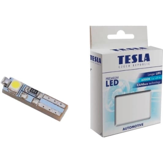 Автолампа Tesla Longer LIFE CANbus T5 W2x4,6d b97101