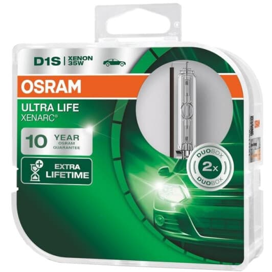 Автолампа Osram Xenarc Ultra Life D1S PK32d-2 35 W прозрачная delete_18261087