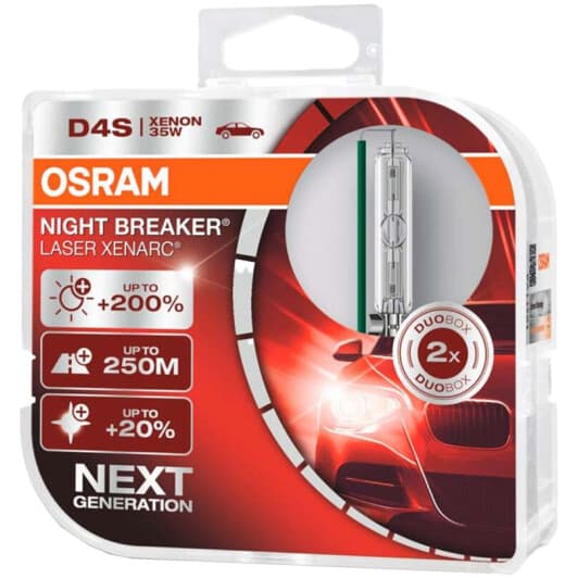 Автолампа Osram Xenarc Night Breaker Laser D4S P32d-5 35 W прозрачная 66440XNLHCB