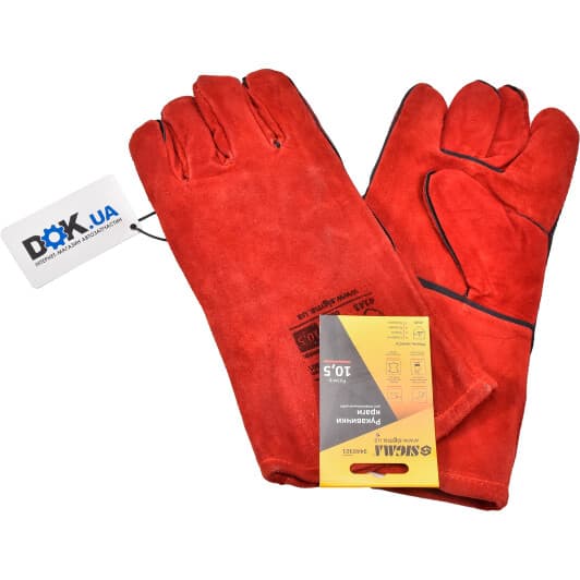 Краги Sigma шкіряні червоні