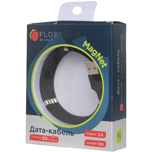 Кабель Florence MagNet FL-2202-KM USB - Micro USB 1 м