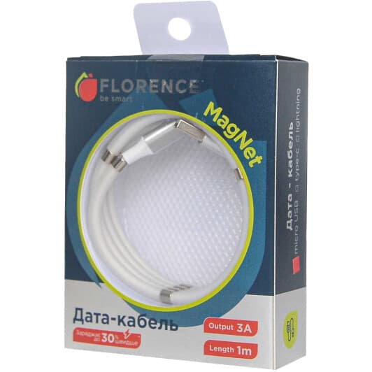 Кабель Florence MagNet FL-2202-WM USB - Micro USB 1 м