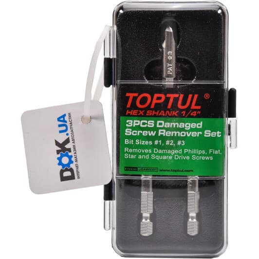 Набор бит Toptul JGAW0301 3 шт.