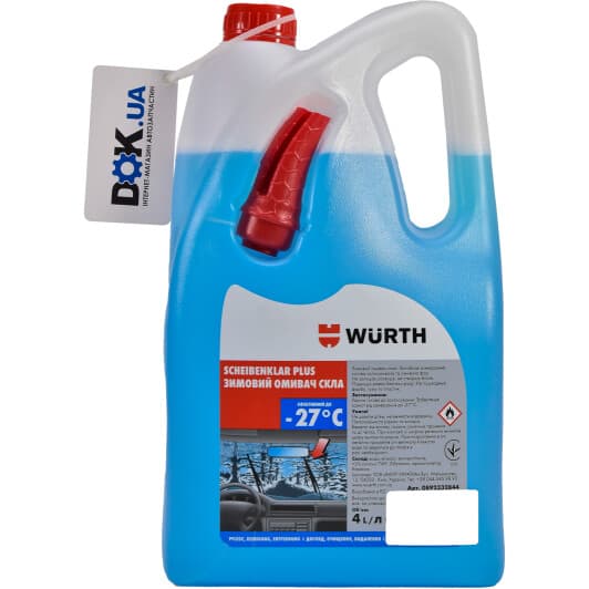 Омивач скла Würth Scheinbeklar Plus зимовий -27 °С (4 л)