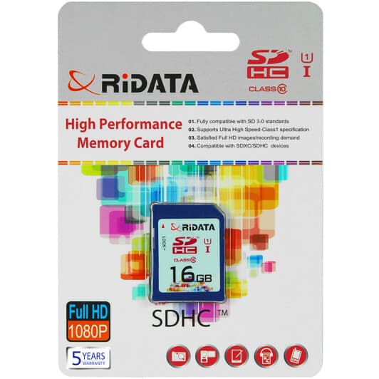 Карта памяти RiDATA SDHC 16 ГБ