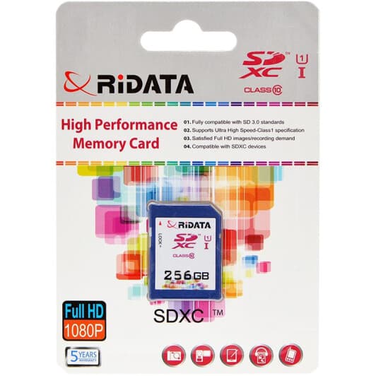 Карта пам’яті RiDATA SDXC 256 ГБ
