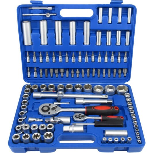 Набір торцевих головок та компонентів Дорожная Карта DK-B0108 1/2", 1/4" (108 пр.)