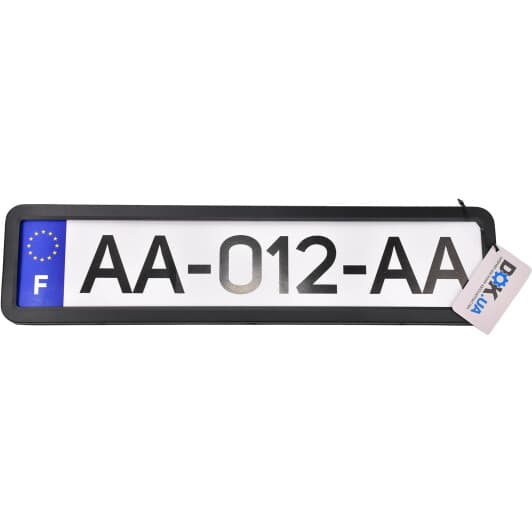 Рамка номерного знака 12 Atelie 951623 цвет черный матовый