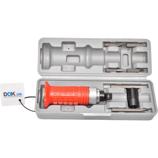 Отвертка реверсивная ударная с набором бит MasterTool 400150