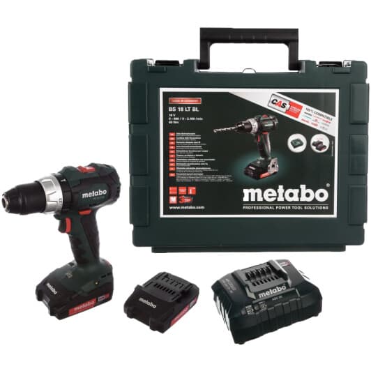 Шуруповерт Metabo аккумуляторный BS 18 LT BL (2 аккумулятора + ЗУ + чехол)