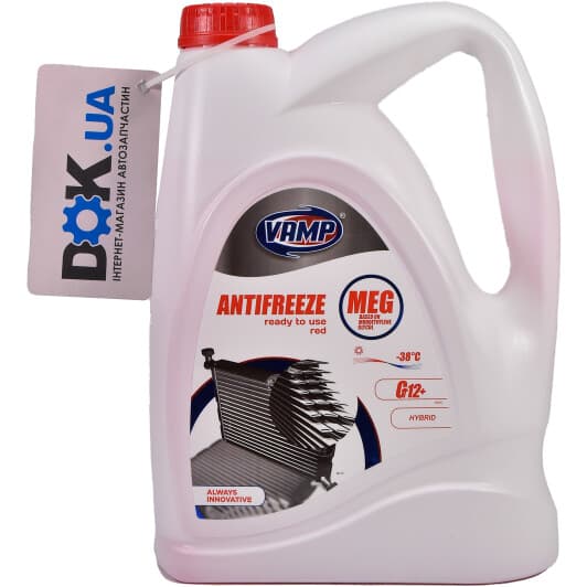VAMP MEG G12+ червоний -38 °C, 5 л (5779) готовий антифриз
