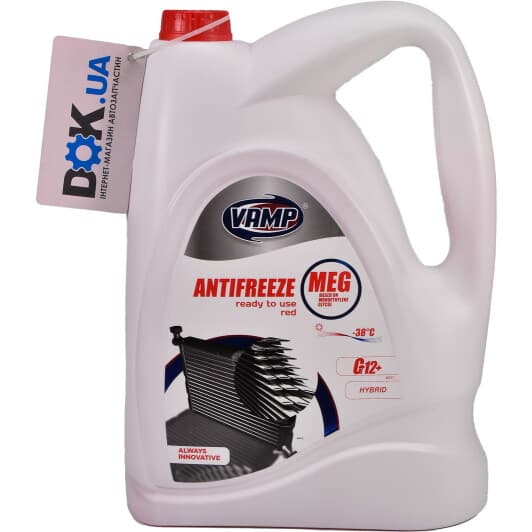VAMP MEG G12+ червоний -38 °C, 10 л (5780) готовий антифриз