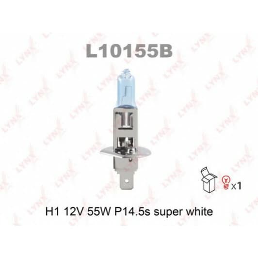 Автолампа Lynxauto H1 P14,5s 55 W синя L10155B