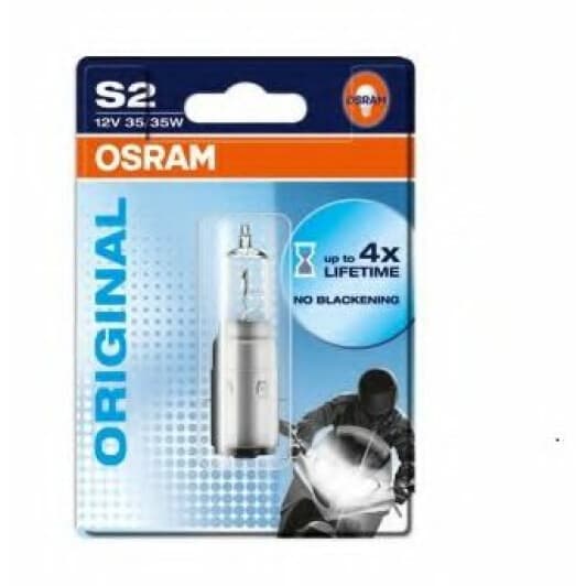 Автолампа Osram S2 BA20d 35 W прозора 6432701B