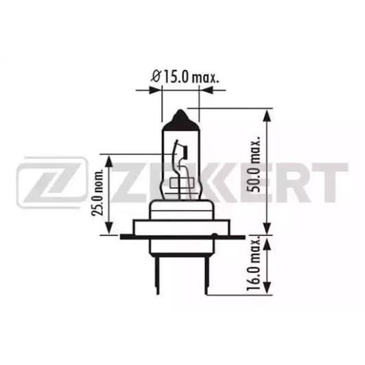Автолампа Zekkert H7 PX26d 55 W прозрачная LP1047