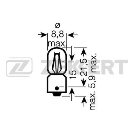 Автолампа Zekkert T4W BA9s 4 W прозрачная LP1091