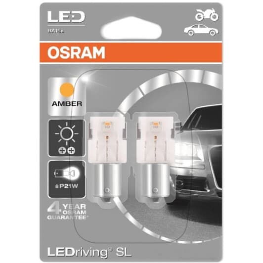 Автолампа Osram LEDriving P21W BA15s 1,1 W 7458YE-02B