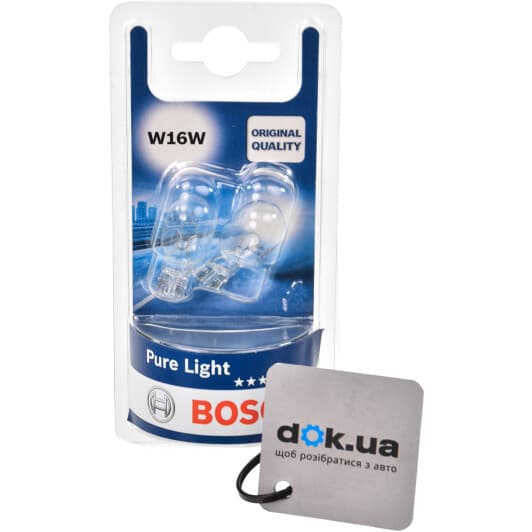 Автолампа Bosch Pure Light W16W W2,1x9,5d 16 W прозора 1987301049