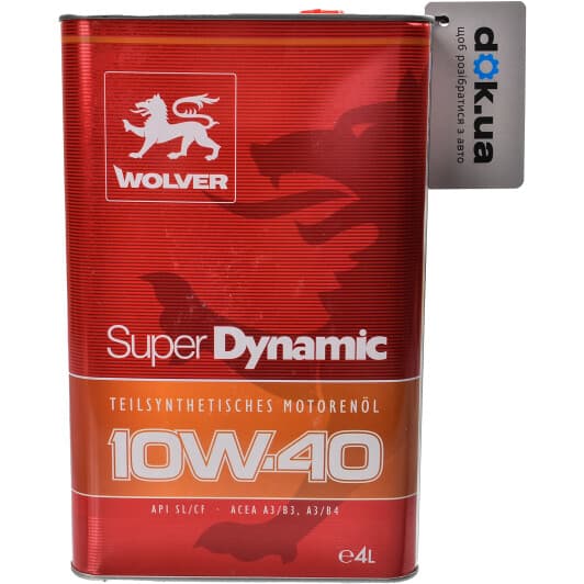 Wolver Super Dynamic 10W-40 (4 л) моторное масло