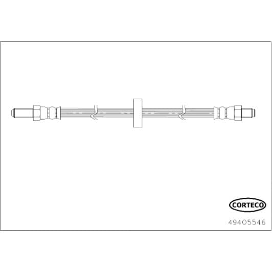 49405546 Corteco Гальмівний шланг для Jaguar XJ